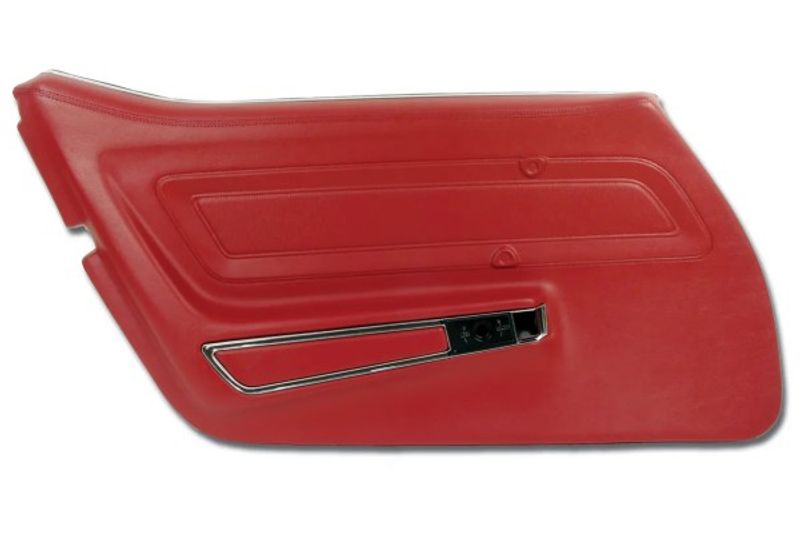 1970-1976 CORVETTE DOOR PANEL STANDARD LH RED