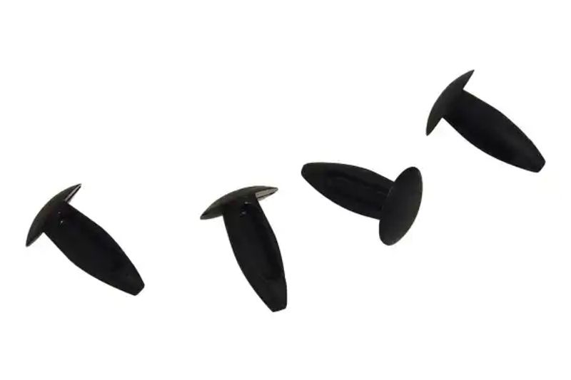 1965-1968 MUSTANG DOOR WEATHERSTRIP FASTENERS - BLACK PLASTIC 