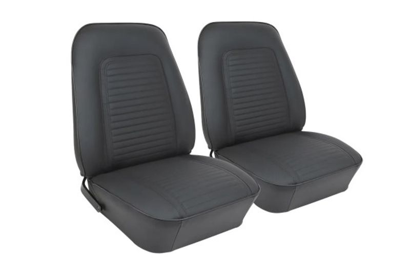 1969 CAMARO LEATHER SEAT COVERS - STANDARD INTERIOR FRONT BUCKET